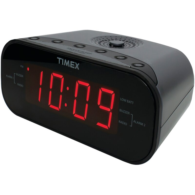 Timex AM/FM Dual Radio Alarm Tabletop Clock & Reviews Wayfair